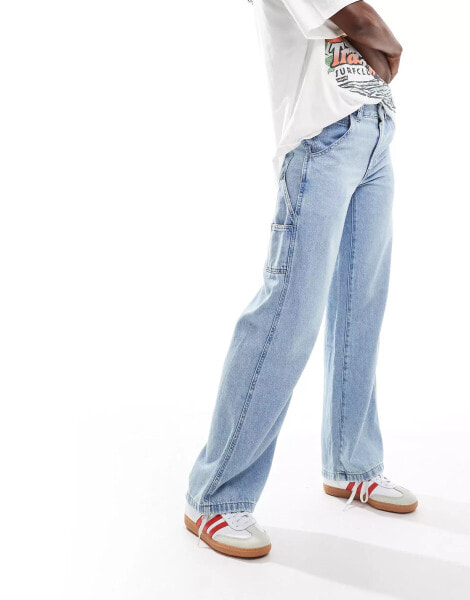 Levi's baggy carpenter jeans in light blue