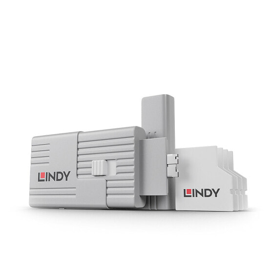Lindy SD Port Blocker & Key - Port blocker + key - White - Acrylonitrile butadiene styrene (ABS) - 10 g
