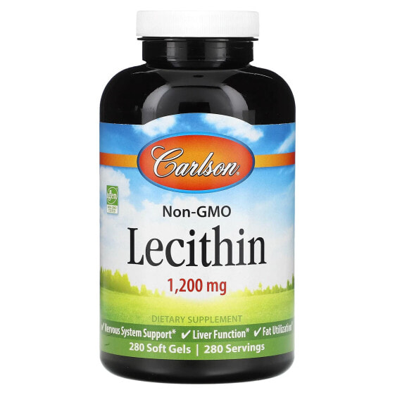 БАД Лецитин Carlson, 1 200 мг, 280 гелевых капсул