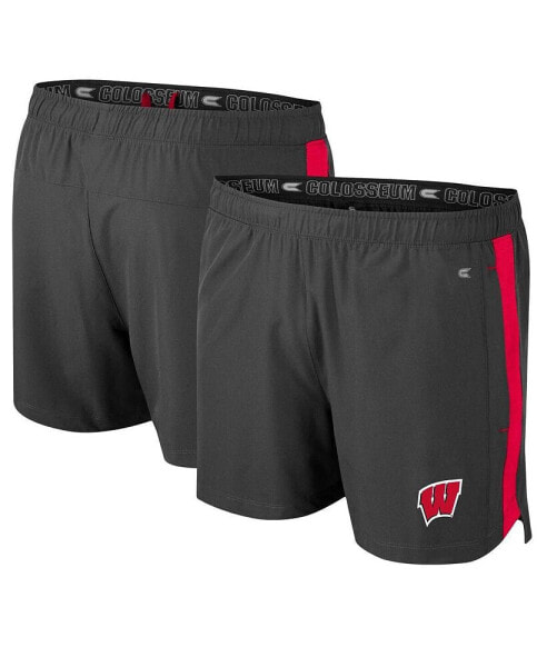 Men's Charcoal Wisconsin Badgers Langmore Shorts