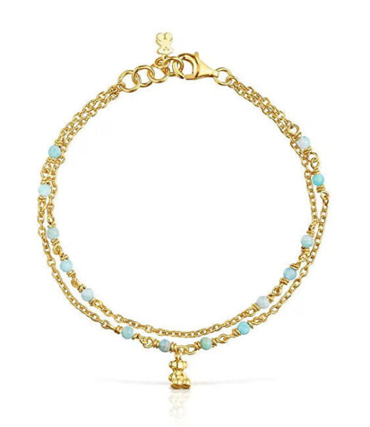 Bold Bear Double Gold Plated Amazonite Bracelet 1003972300