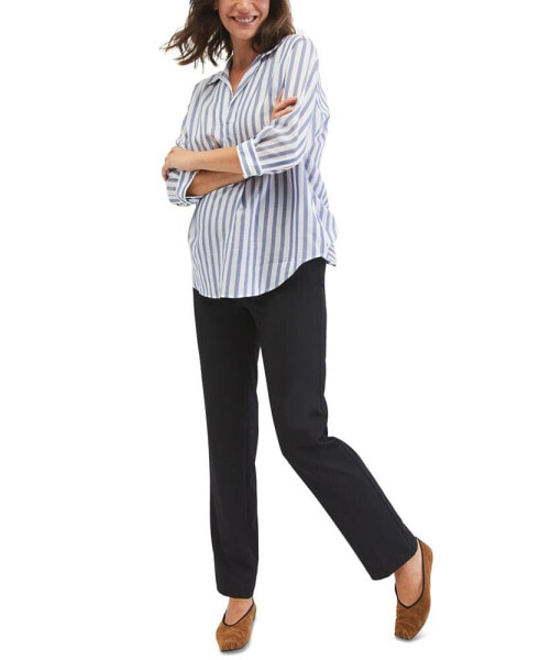Secret Fit Belly® Suiting Straight-Leg Over the Bump Maternity Pants