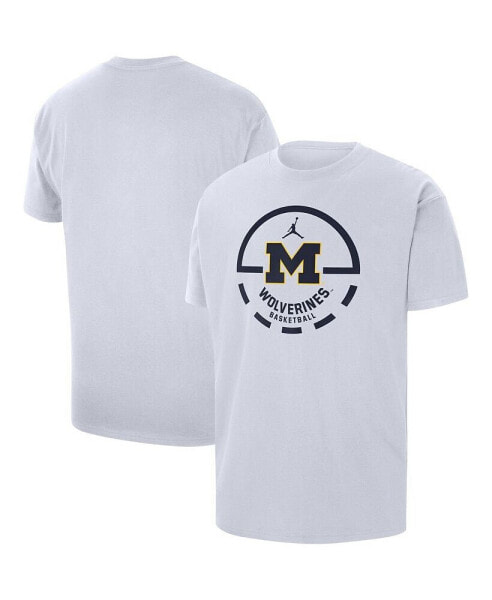 Men's White Michigan Wolverines Free Throw Basketball T-shirt