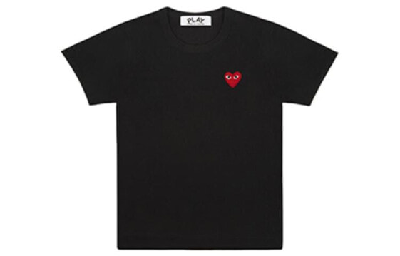 Футболка CDG PLAY heart logo patch T-shirt T P1T108-1