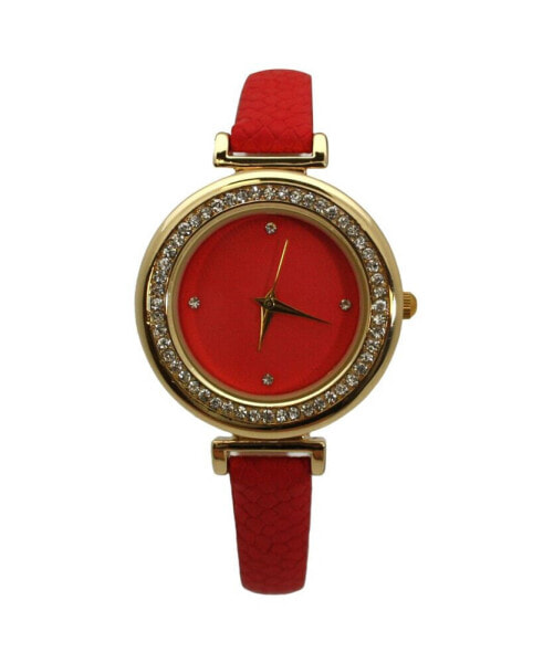 Часы и аксессуары Olivia Pratt Женские часы из мягкой кожи однотонные и с кристаллами