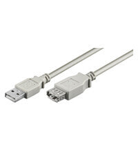Goobay USB 2.0 Hi-Speed extension cable - grey - 5 m - 5 m - USB A - USB A - USB 2.0 - Male/Female - Grey