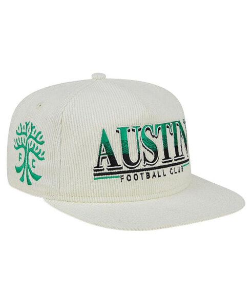 Men's White Austin FC Throwback Corduroy Golfer Adjustable Hat