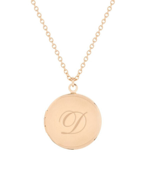 brook & york 14K Rose Gold Plated Isla Initial Long Locket Necklace