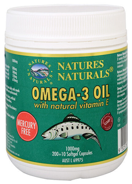 Омега-3 1000 мг рыбьего жира 200 + 10 капсул