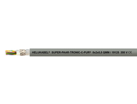 Helukabel 19140 Schleppkettenleitung S-PAAR-TRONIC-C-PUR 8 x 1.00 mm² Grau 100 m