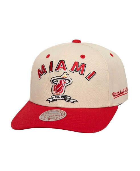 Men's Cream/Red Miami Heat 3x NBA Champions Soul Legacy Defined Snapback Hat