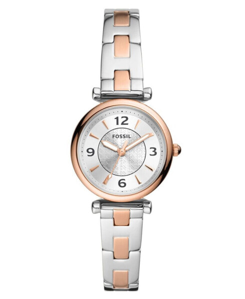 Women's Carlie Sport Mini Three Hand, Two Tone Stainless Steel Bracelet Watch 28mm