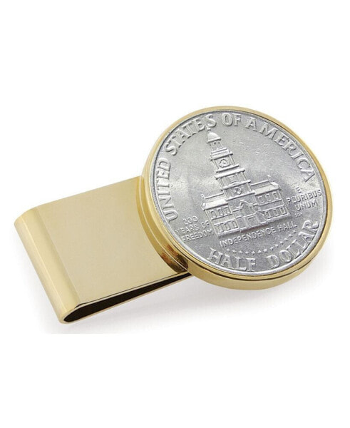 Кошелек American Coin Treasures мужской с монетой JFK Bicentennial Half Dollar из нержавеющей стали