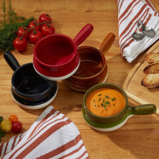 4-Pc. Soup Crocks with Handle