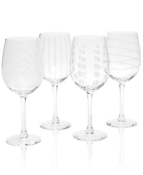 Glassware, Set of 4 Cheers White Wine Glasses