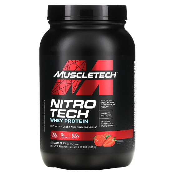 Nitro-Tech, Whey Protein, Strawberry, 2.2 lbs (998 g)
