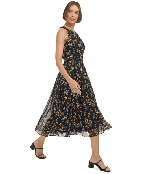 Women's Floral-Print Halter Midi Dress