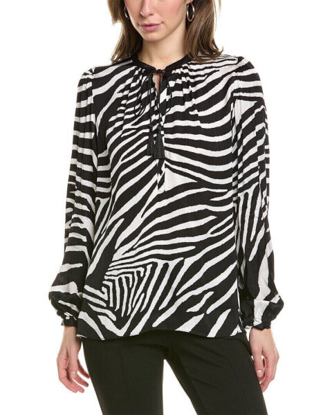 The Kooples Zebra Shirt Women's White 1