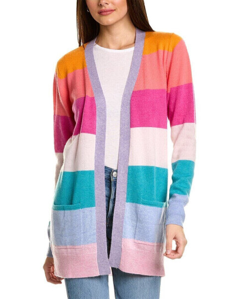 Scott & Scott London Rainbow Cali Wool & Cashmere-Blend Cardigan Women's Blue S