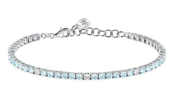 Luxury recycled silver tennis bracelet Tesori SAIW182