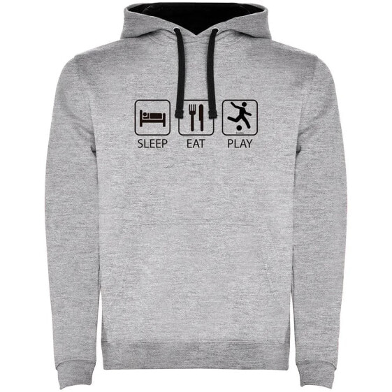 KRUSKIS Sleep Eat And Play Football Two-Colour hoodie