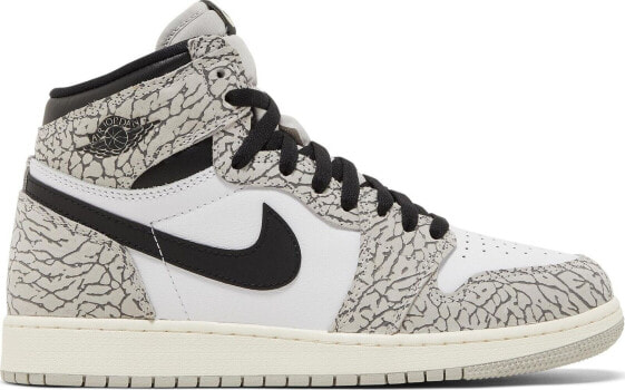 [FD1437-052] Grade School Air Jordan RETRO 1 HIGH OG 'WHITE CEMENT (GS)'