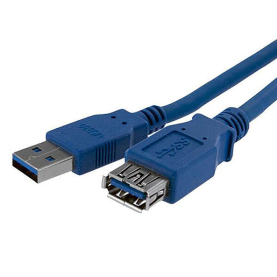 1m Blue SuperSpeed USB 3.0 Extension Cable A to A - M/F - 1 m - USB A - USB A - USB 3.2 Gen 1 (3.1 Gen 1) - 5000 Mbit/s - Blue