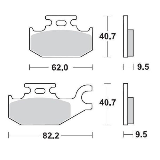 MOTO-MASTER Can Am/Cannondale/Yamaha 094211 Sintered Brake Pads