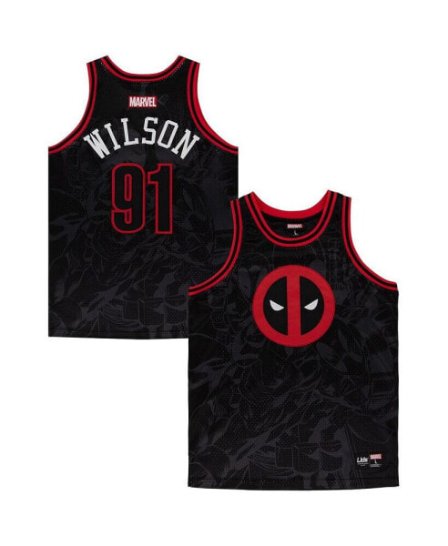 Men's Black Deadpool Basketball Jersey