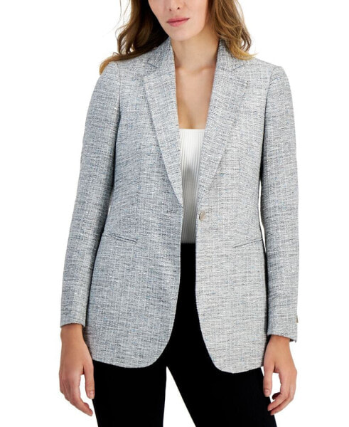 Women's Notched-Collar Single-Button Blazer