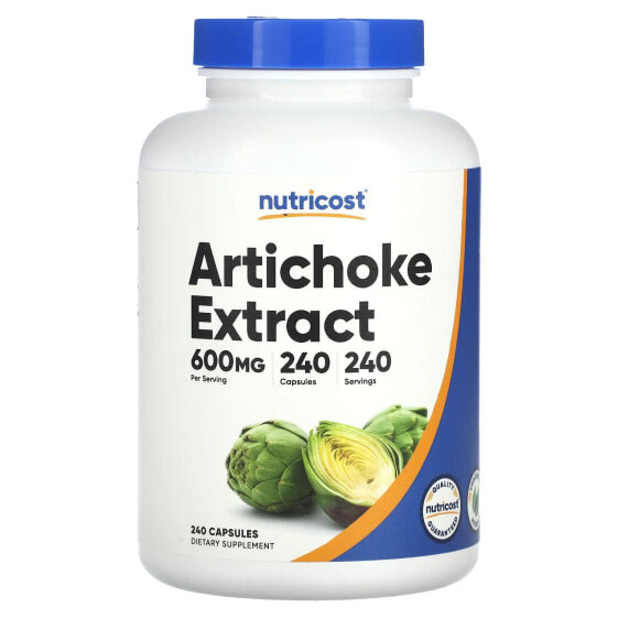Экстракт артишока Nutricost, 600 мг, 240 капсул
