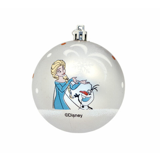 Christmas Bauble Frozen Blue White Silver 10 Units