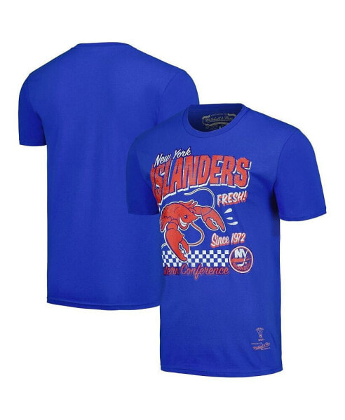 Men's Royal Distressed New York Islanders Seafood T-shirt