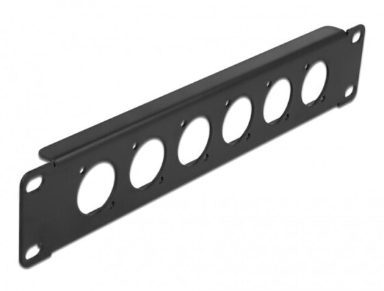 Delock 86501 - Black - Metal - Rack mounting - 1U - 44.4 mm - 12.5 mm