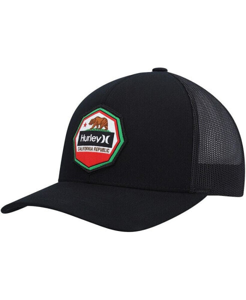 Men's Black Ultra Destination California Republic Trucker Snapback Hat