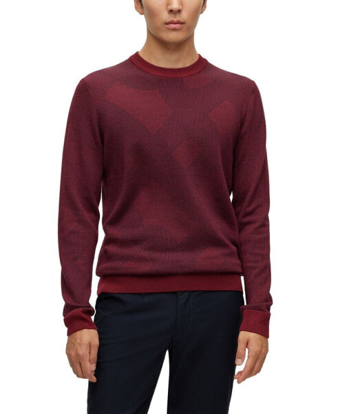 Men's Two-Tone Monogram Sweater