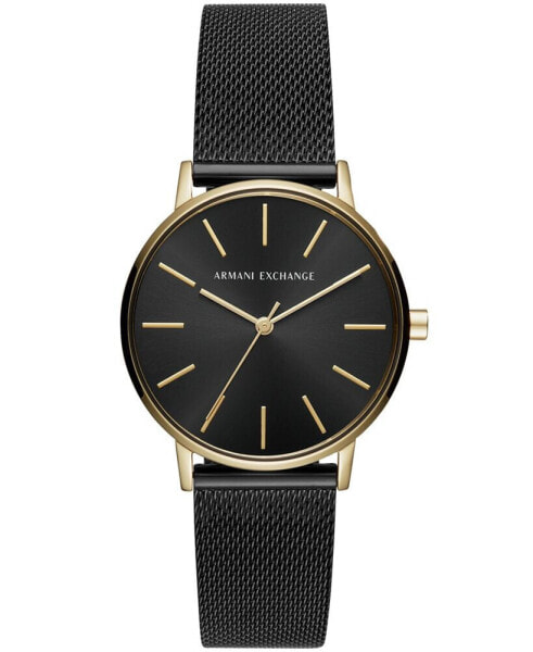 Часы и аксессуары ARMANI EXCHANGE Женские наручные часы A|X черного цвета из нержавеющей стали 36 мм