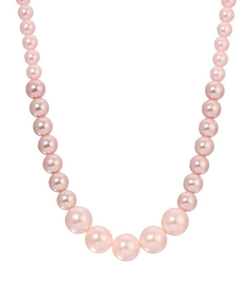 2028 imitation Pink Pearl Strand Necklace