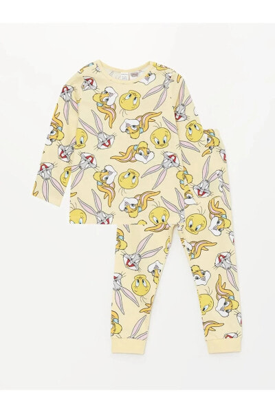 Комплект для малышей LC WAIKIKI Пижама с байковым воротником с рисунком Багз Банни