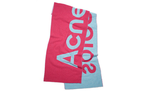 Acne Studios 羊毛 字母提花围巾 粉蓝色 男女同款 / Шарф Acne Studios CA0154-CRC