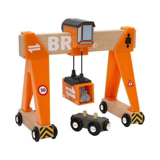 Игровой набор крана BRIO Gantry Crane 3 года - коричнево-оранжевый