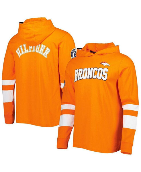 Футболка с капюшоном Tommy Hilfiger для мужчин, оранжевая, белая, Denver Broncos Alex.