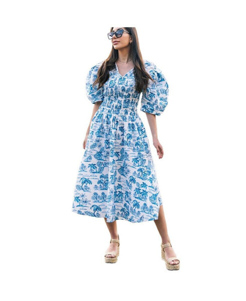 Платье средней длины Jessie Zhao New York Leandra с смокингом синего цвета