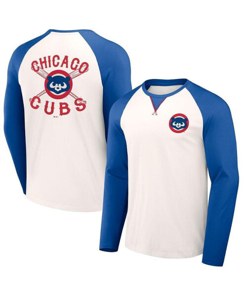 Men's Darius Rucker Collection by White, Royal Chicago Cubs Team Color Raglan T-shirt