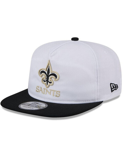 Men's White/Black New Orleans Saints 2024 NFL Training Camp Golfer Snapback Hat