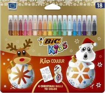 Bic BIC Kids Kid Couleur flamastry nakładka świąteczna opak. 18 szt