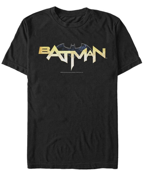 DC Men's Batman Text Logo Short Sleeve T-Shirt