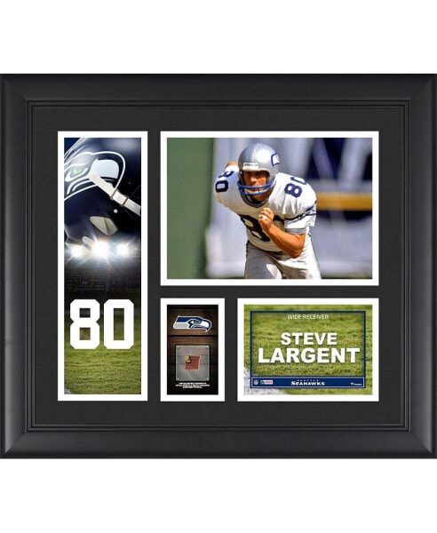 Steve Largent Seattle Seahawks Framed 15" x 17" Player Collage with a Piece of Game-Used Football