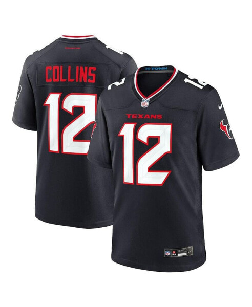 Men's Nico Collins Navy Houston Texans Game Jersey