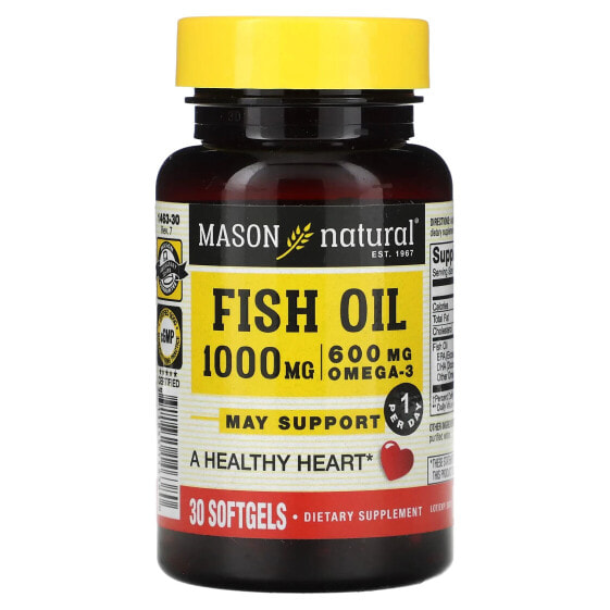 Рыбий жир Омега-3 Mason Natural 1000 мг 30 капсул